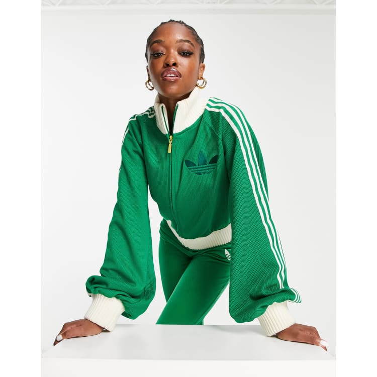 adidas Originals 'adicolor 70s' blouson track top in green