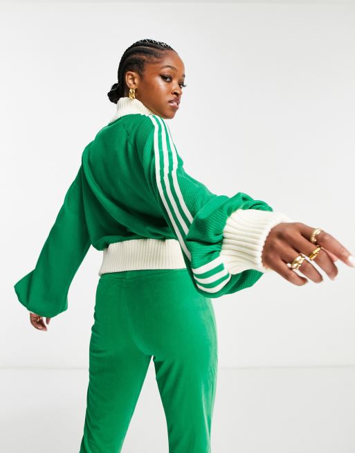 adidas Originals 'adicolor 70s' blouson track top in green | ASOS