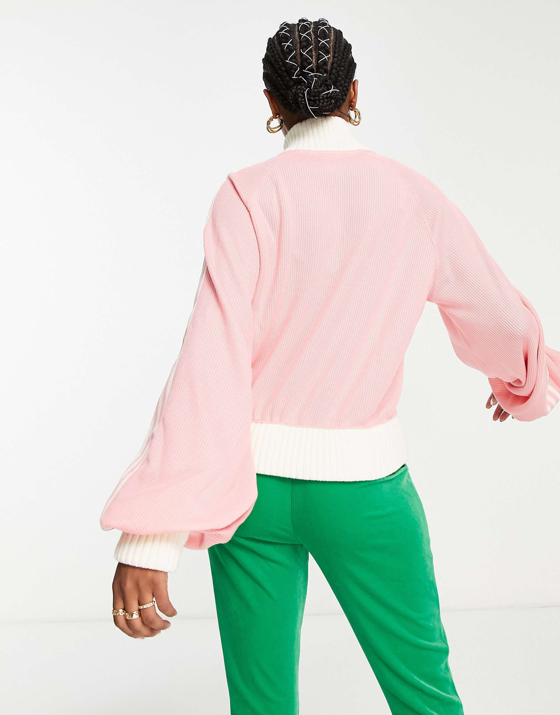 adidas Originals 'adicolor 70s' blouson track top in pink view 3