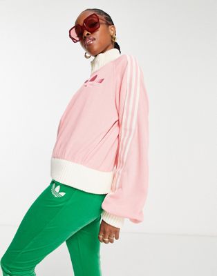adidas Originals 'adicolor 70s' blouson track top in pink