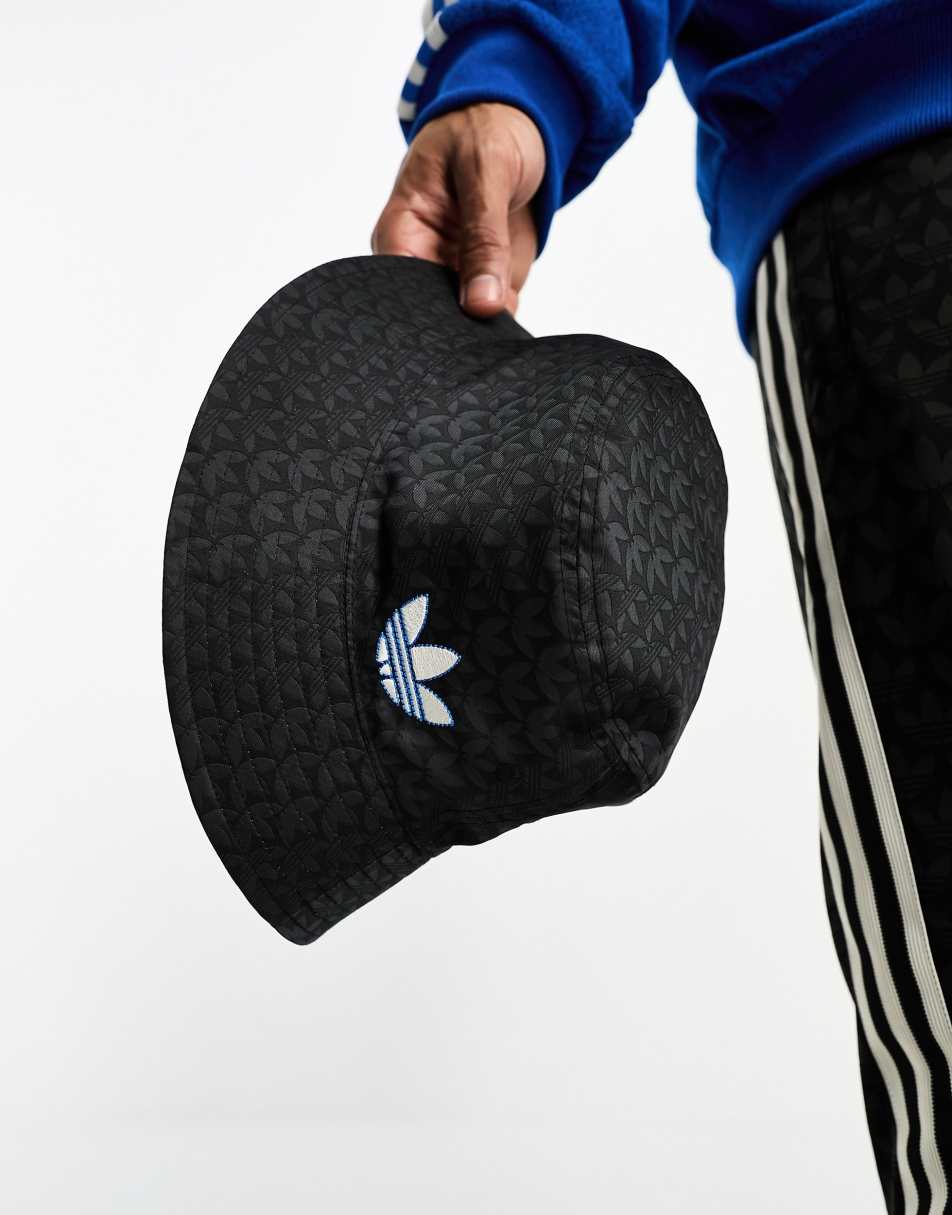 adidas Originals Adicolor 70s bucket hat in black 2
