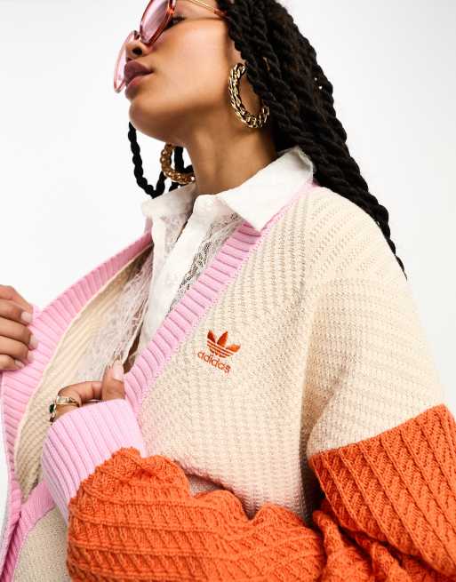adidas Originals Adicolor 70s cardigan in white | ASOS