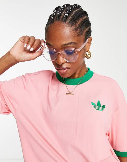 Pink and store green adidas outfit
