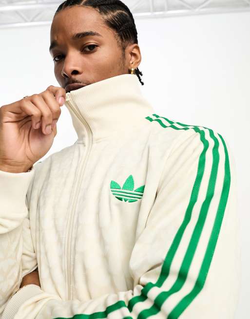 adidas Originals adicolor 70s monogram tracktop in off white | ASOS