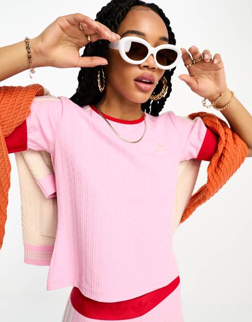 adidas Originals Adicolor 70s t-shirt in pink | ASOS