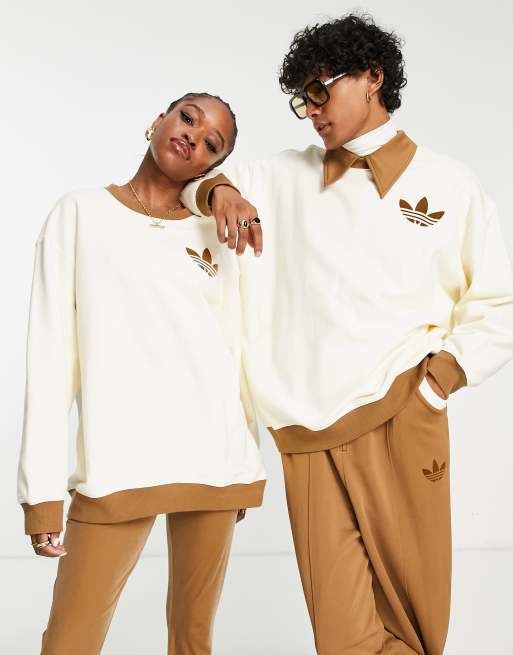 adidas Originals - 'adicolor 70s' - Uniseks sweatshirt in gebroken wit
