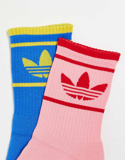 Adidas color new arrivals 2 pack crew