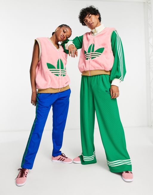 adidas Originals adicolor 70s unisex large trefoil vest in pink