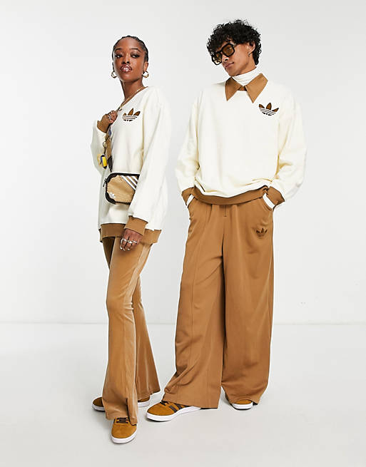 adidas Originals \'adicolor 70s\' unisex sweatshirt in off white | ASOS