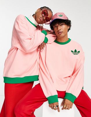 adidas Originals 'adicolor 70s' unisex sweatshirt in pink - ASOS Price Checker