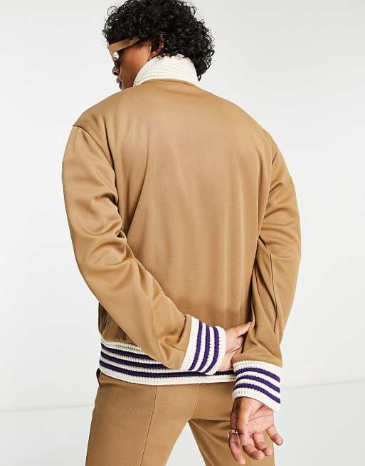 adidas Originals 'adicolor 70s' unisex track top in brown | ASOS adidas Originals 'adicolor 70s' unisex track top in brown | ASOS