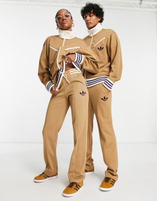 brown matching tracksuit