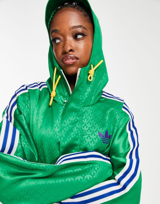 Adidas green windbreaker deals