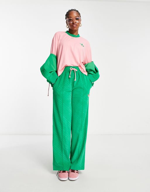 adidas Originals wide leg pant in mint, ASOS