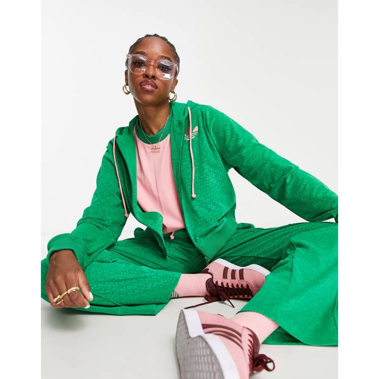 Green velvet adidas hoodie clearance