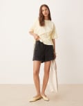 [adidas Originals] adidas Originals Adicolor 90s denim shorts in black L BLACK