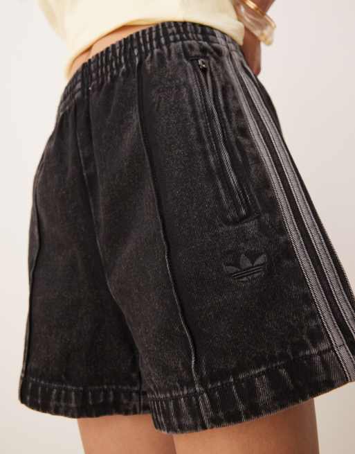 adidas Originals Adicolor 90's denim shorts in black ASOS