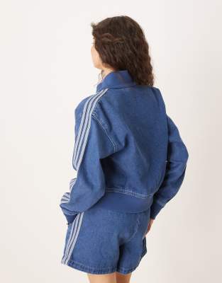 adidas Originals Adicolor 90's denim track top in blue