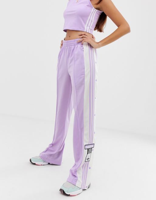 adidas Originals adicolor Adibreak Broek met drukknopen in paars