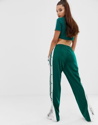 Absolutamente pintar demasiado adidas Originals adicolor Adibreak - Pantaloni verdi con bottoni a  pressione | ASOS