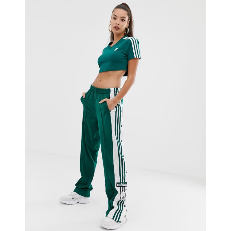 adidas Originals adicolor Adibreak popper pants in green ASOS