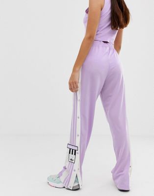 purple adidas trousers