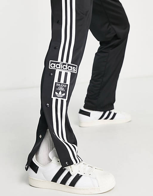 Station Ensomhed Hej adidas Originals - Adicolor Adibreak - Sorte bukser med 3 striber | ASOS