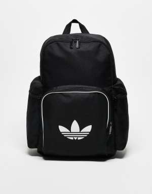 adidas Originals Adicolor backpack in black and white