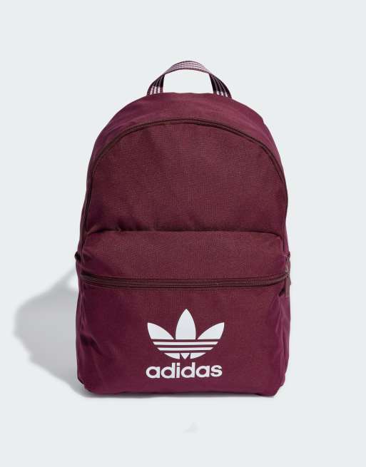 adidas Originals Adicolor backpack in burgundy