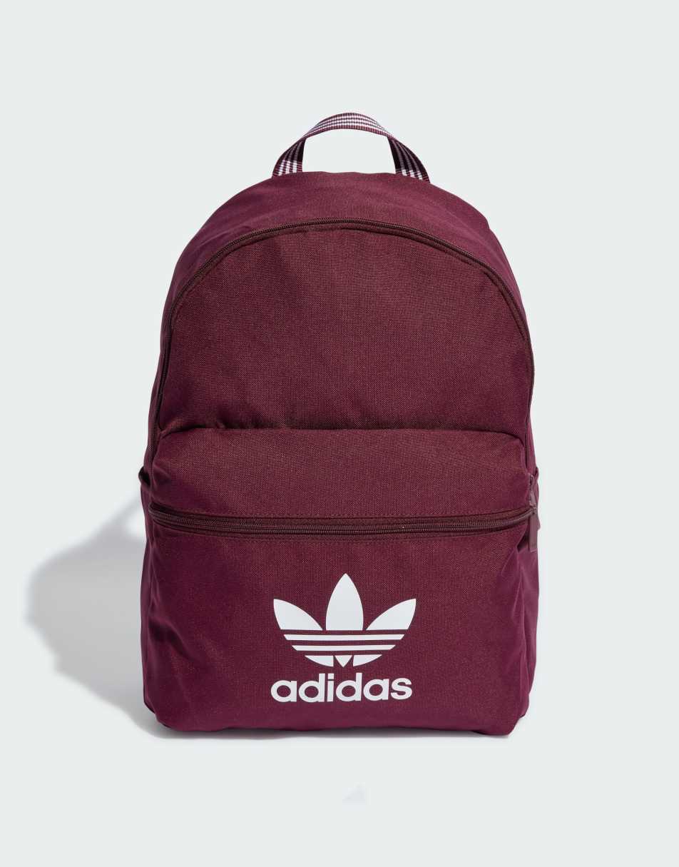 adidas Originals Adicolor backpack in burgundy
