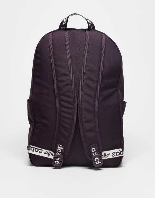 Maroon adidas backpack store