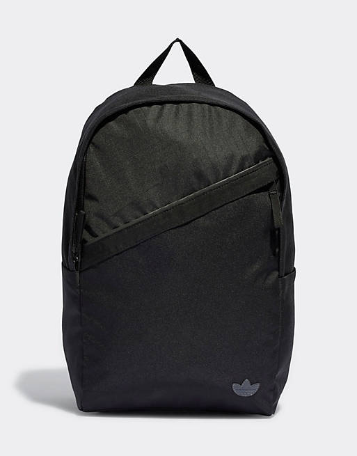 adidas Originals Adicolor backpack with front zip detail in black | ASOS
