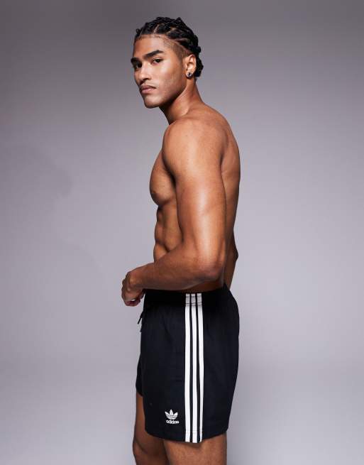 adidas Originals – Adicolor – Badeshorts in Schwarz, 3 von 5