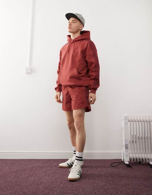 adidas Originals Adicolor Baggy Fit Hoodie in red ASOS
