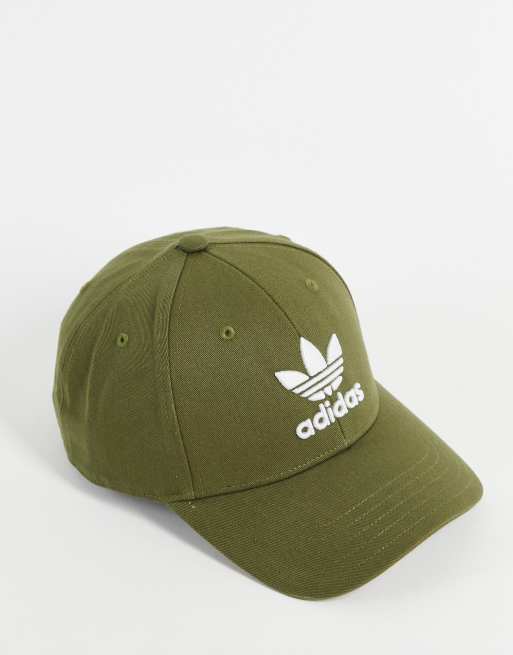 adidas Originals - Adicolor - Baseballpet met trefoil in olijfgroen