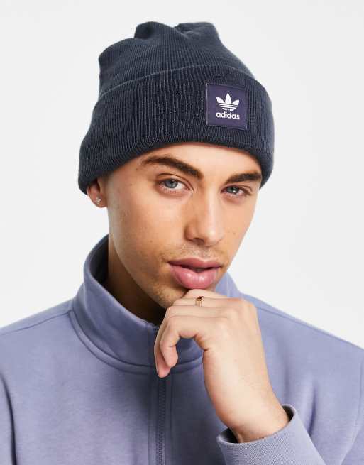 adidas Originals - adicolor - Beanie met Trefoil in schaduw marineblauw
