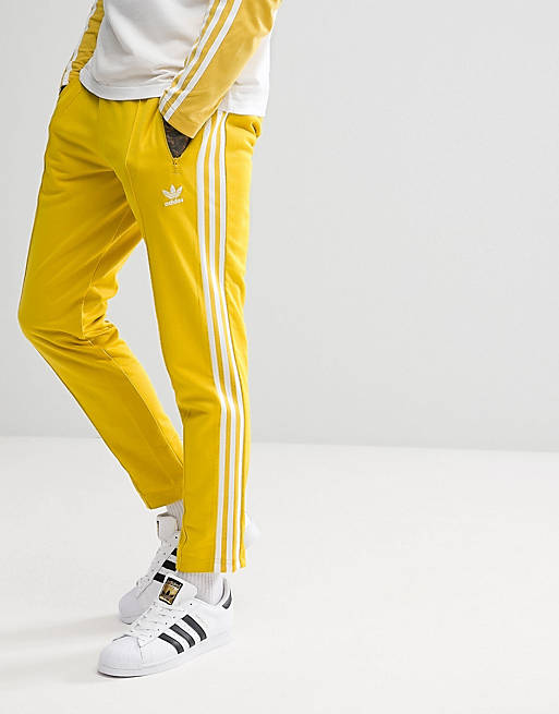 adidas Originals adicolor Beckenbauer Joggers In Skinny Fit In Yellow ...
