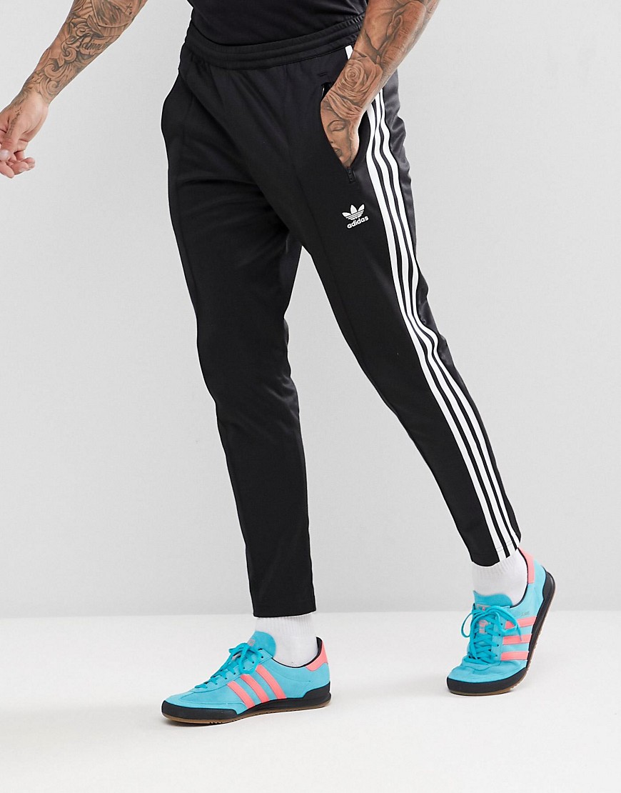 Adidas Originals – Adicolor Beckenbauer – Svarta smala joggingbyxor CW1269