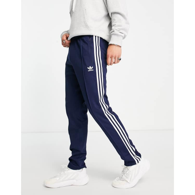 ★adidas★ Beckenbauer track pants navy JC5793 adidas Originals adicolor Beckenbauer track pants in navy | ASOS