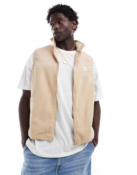 adidas Originals - Adicolor - Beige vest med 3 striber i mikrofleece - view 1