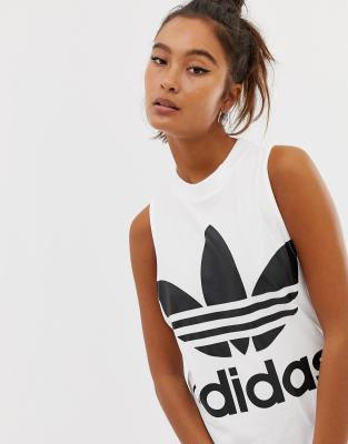 adidas trefoil tank womens