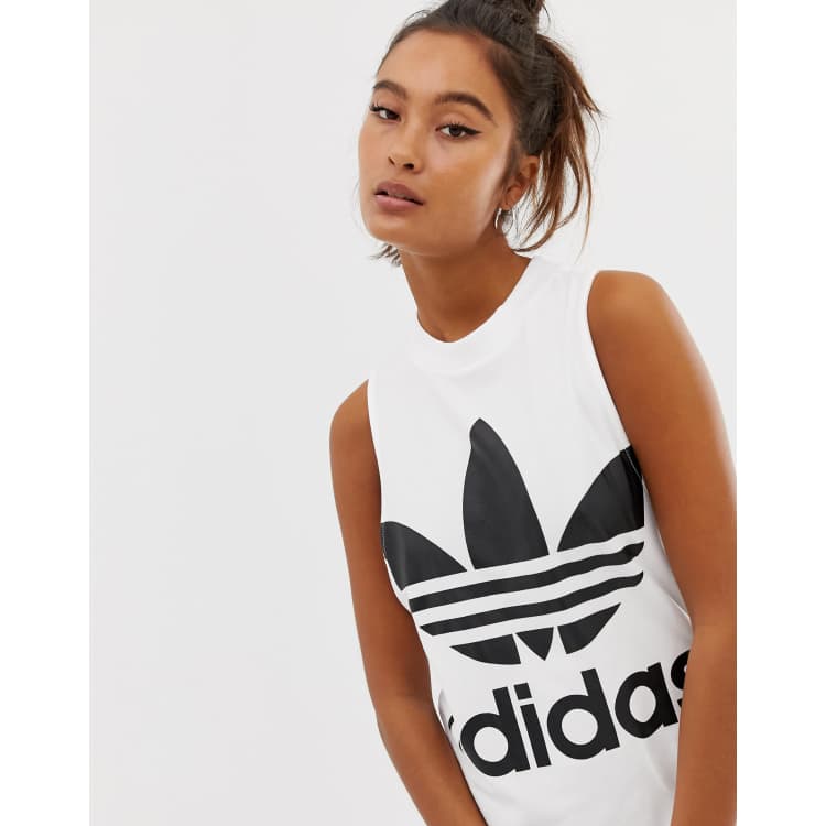Adidas tank 2025 top trefoil