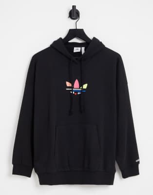 adidas Originals adicolor bold hoodie in black