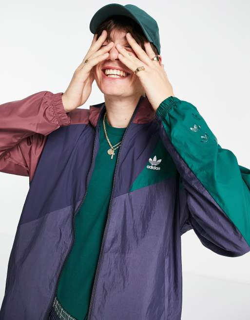 Adidas originals adicolor store windbreaker jacket in navy