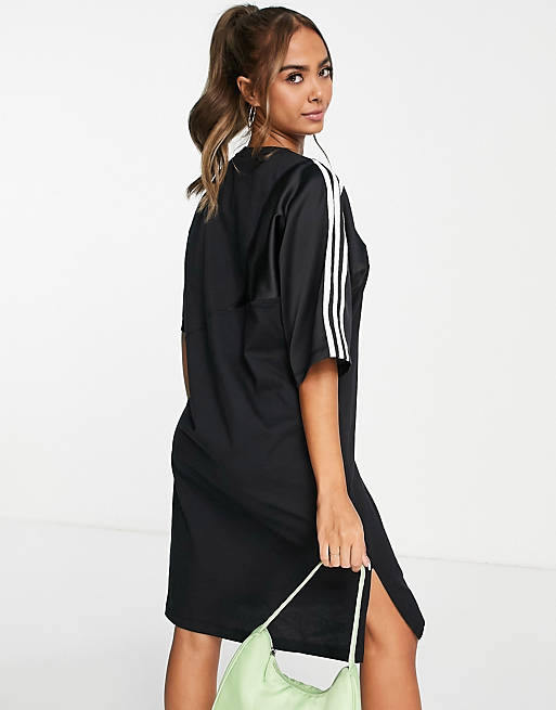 adidas Originals adicolor Bold t-shirt dress in black | ASOS