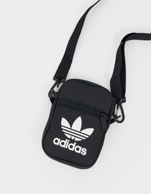 adidas Originals - adicolor - Borsa a tracolla con logo a trifoglio, colore nero