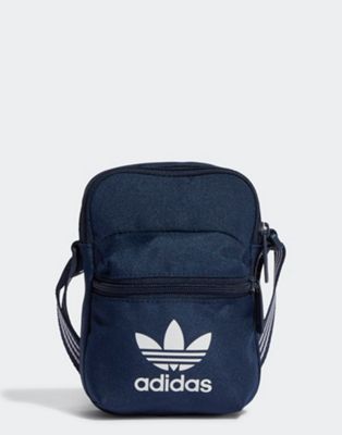 adidas Originals Adicolor shoulder bag in dark blue - ASOS Price Checker