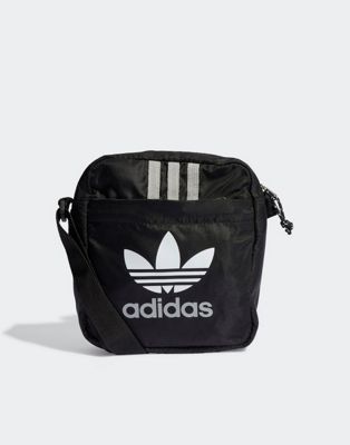 adidas Originals adicolor shoulder bag with 3 stripe detail in black  - ASOS Price Checker
