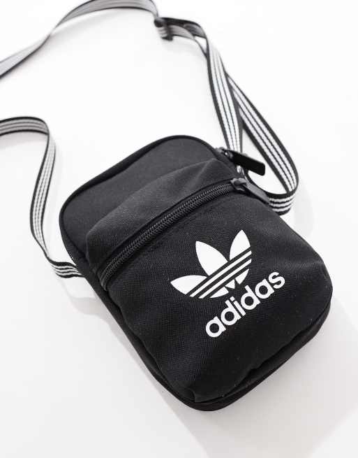 adidas Originals - Adicolor - Borsetta a tracolla nera e bianca, 2 di 4