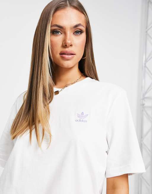 Adidas originals white boyfriend fit t-shirt 2025